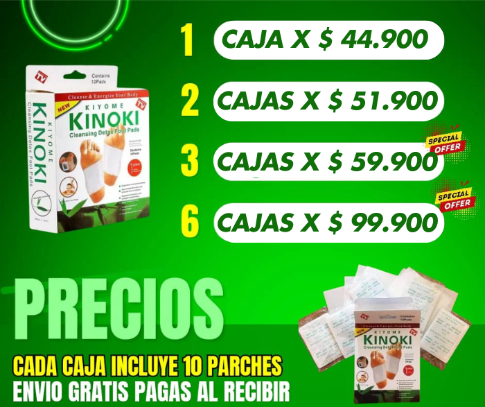 Parches Desintoxicantes Kinoki Para Pies 🔰Recomendado por Medicos🔰