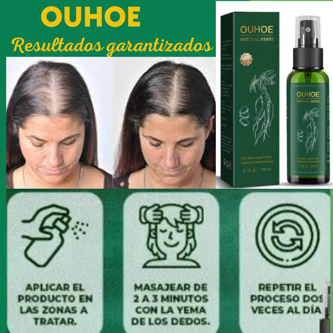 Spray Ouhoe Haz crecer tu cabello en 14 DIAS